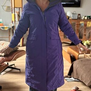 Lands End Women's Purple Hooded Jacket